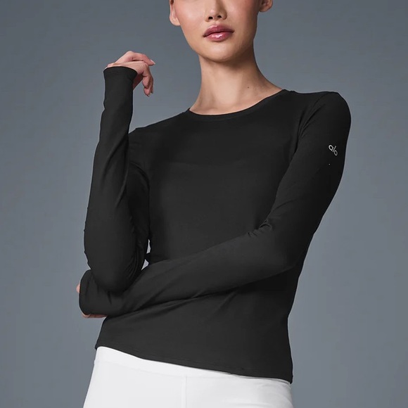 alo soft Finesse ロングスリーブ ブラック S Alo Yoga Alosoft
